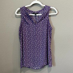 Market & Spruce Mclean Split Neck Sleeveless Blouse (S) Purple